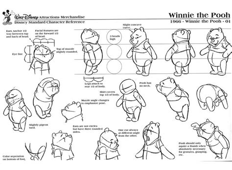 After Hours Animation School Winnie The Pooh Model Sheets Character Design Animation