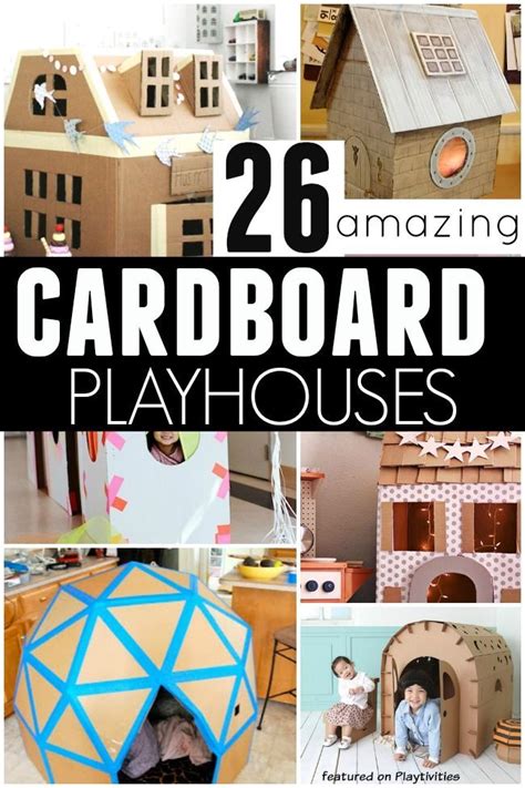 26 Coolest Cardboard Houses Ever Crafts For Kids Cardboard Crafts