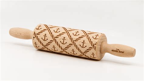 No R107 Marine Sailor 2 Rolling Pin Sea Engraved Rolling Pin T