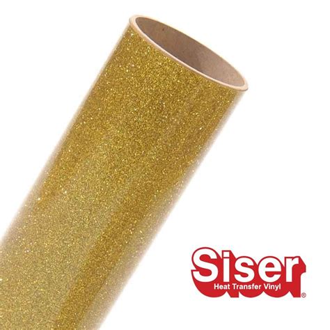 Siser Glitter Htv 20 X 5ft Roll Iron On Heat Transfer Vinyl Gold