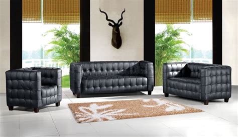 Bitola 61 leather dual power loveseat, created for macy's. Black Leather Tufted Sofa - Home Furniture Design