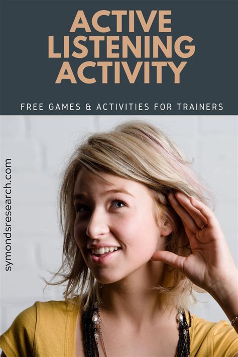 Active Listening Training Activity For Trainers Active Listening