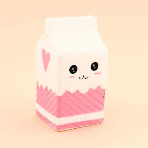Mbvbn 13 oz glass strawberry milk water bottle kawaii water bottle with straw glass strawberry milk cup kawaii glass cup (peach) 5.0 out of 5 stars 1. Ikuurani Strawberry Milk Bottle Squishy | Squishies, Cute ...