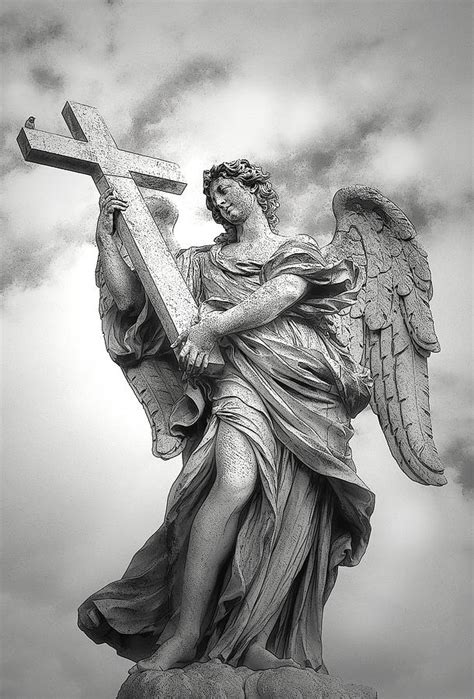Angel With Cross Photograph By John Bartosik Fine Art America