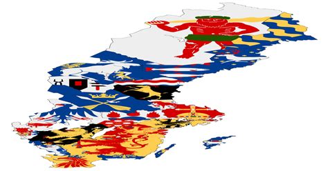 flags of swedish regions [2000 x 4510] mapporn