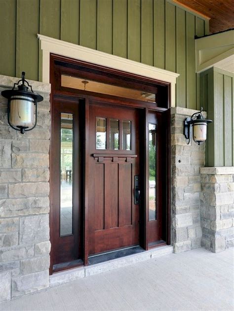 40 Awesome Front Door With Sidelights Design Ideas Craftsman Front
