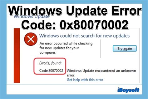 2022 How To Fix Windows Update Error Code 0x80070002