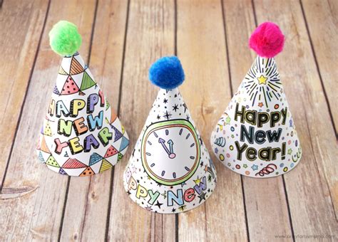 Free Printable New Years Eve Party Hats New Years Eve Hats New
