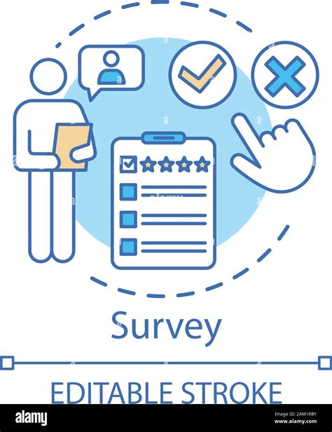 Survey Concept Icon Rating Satisfaction Review Idea Thin Line