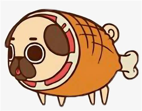 Droll Puglie Pug Food Cartoon L2sanpiero