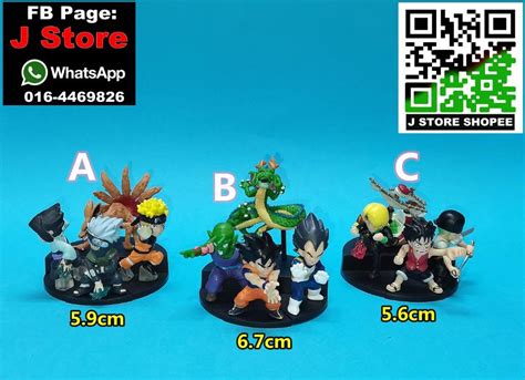 Dragonball X One Piece X Naruto Chibi Set Figure J Store Hobbies