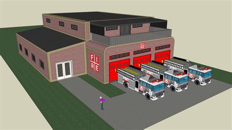 America Style Fire Station 3d Warehouse