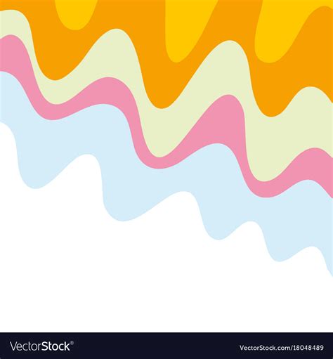 Wavy Lines In Different Colors In Background Vector Image