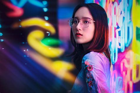 Asian Girl Neon Signs 4k Wallpaperhd Girls Wallpapers4k Wallpapers