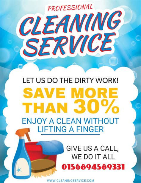 Cleaning And Laundary Service Flyer Design Template Postermywall