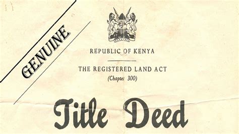 How To Register And Transfer Land Titles In Kenya