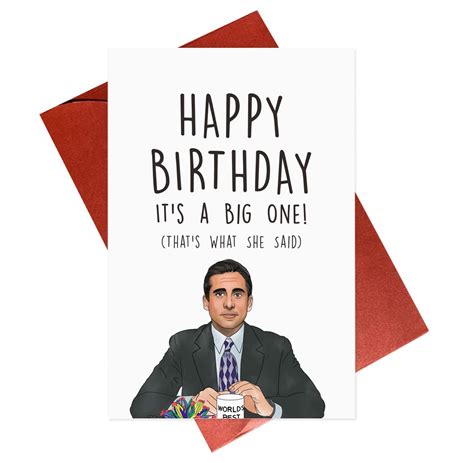 Buy Funny Michael Scott Birthday Cardjim Halpert Birthday Cardthe