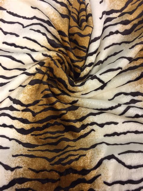 Tiger Print Fleece Super Soft Cuddle Fabric Etsy
