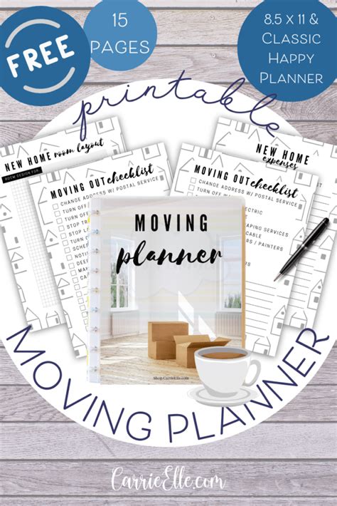 Free Printable Moving Planner For Classic Happy Planner Carrie Elle