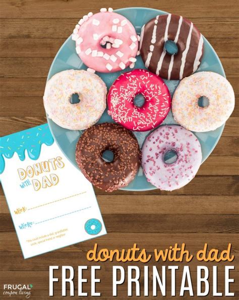 Donuts With Dad Free Printables For Father S Day On A Plate