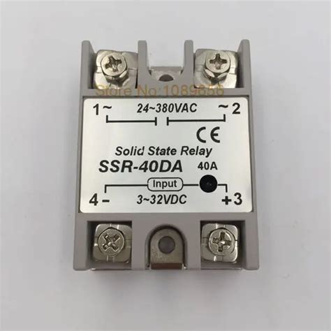 Solid State Relay Ssr 40da 40a 3 32v Dc To 24 380v Ac Ssr 40da Relay