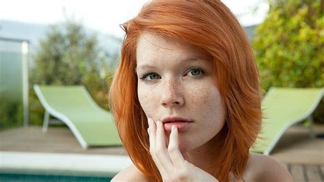 Womans Face Adults Mia Sollis Redhead Woman Hd Wallpaper Wallpaperbetter