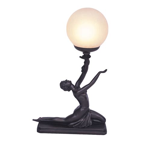 art deco table lamp black tl 05a