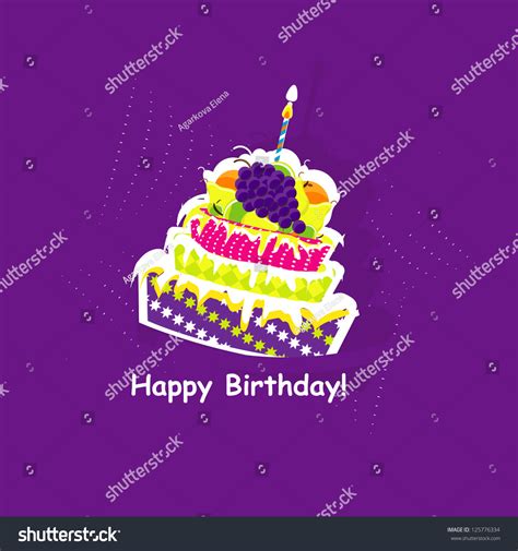 happy birthday card cake stock vector royalty free 125776334 shutterstock