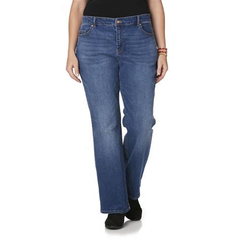 Simply Emma Womens Plus Bootcut Jeans