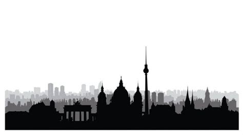 Famous Berlin City Buildings Skyline — Stock Vector © Yokodesign 123524460