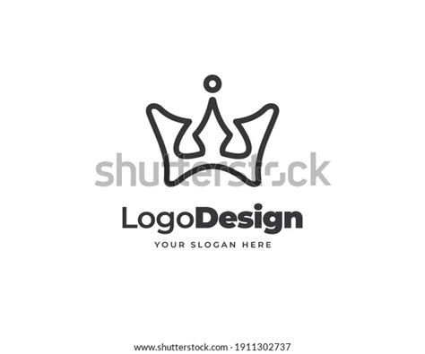 Cool King Crown Logo Vector W Stock Vector Royalty Free 1911302737
