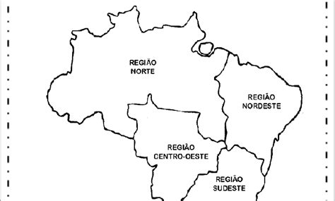 Mapa Do Brasil Para Colorir Regioes Educação E Transformação
