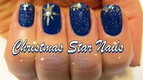 Christmas Star Nails ~ Glitter Star Nail Tutorial Holiday Series