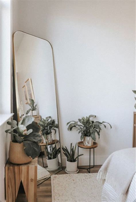 Boho Plants Mirror Aesthetic Room Ideas Bedroom Room Decor