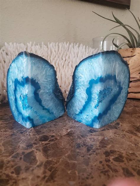 85 Lbs Large Agate Geode Bookends Bookends Agate Quartz Etsy