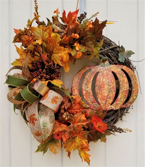 This Beautiful Fall Wreath Is Elegant In Its Design And Vibrant In Its