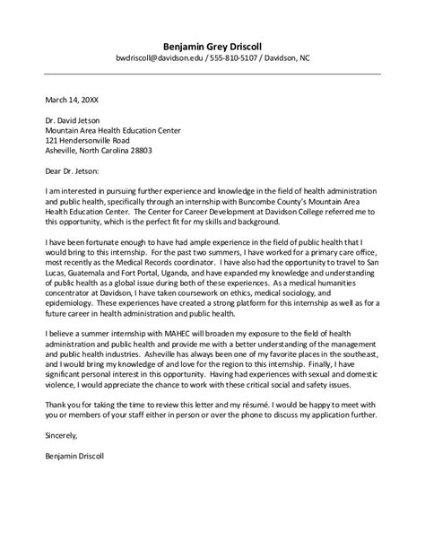 Public Health Educator Cover Letter Samples & Templates Download