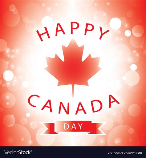 Happy Canada Day Greeting Card Royalty Free Vector Image