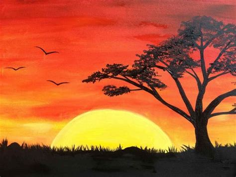 Easy Sunrise And Sunset Painting Ideas For Beginners Easy Landscape P