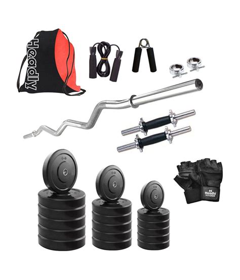Headly 58 Kg Home Gym With 14 Inch Dumbbells Curl Rod Gym Backpack