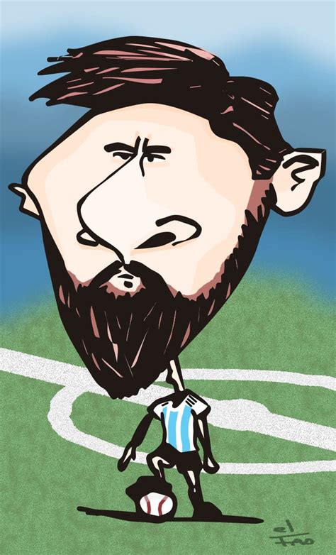 Caricatura Lionel Messi Domestika