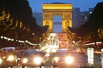 World Visits: Champs Elysees at Night Colorful Attraction