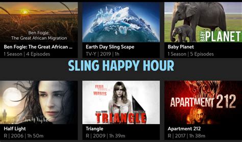 Sling Happy Hour Free Tv From 5 To Midnight See How