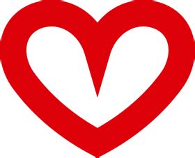 Curved Red Heart Outline PNG | Heart outline, Heart outline png, Outline