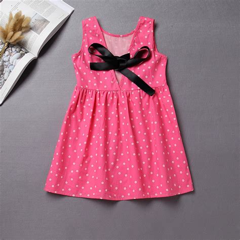 1 7 Years Baby Girls Sleeveless Flower Print Dresses Clothes Kids
