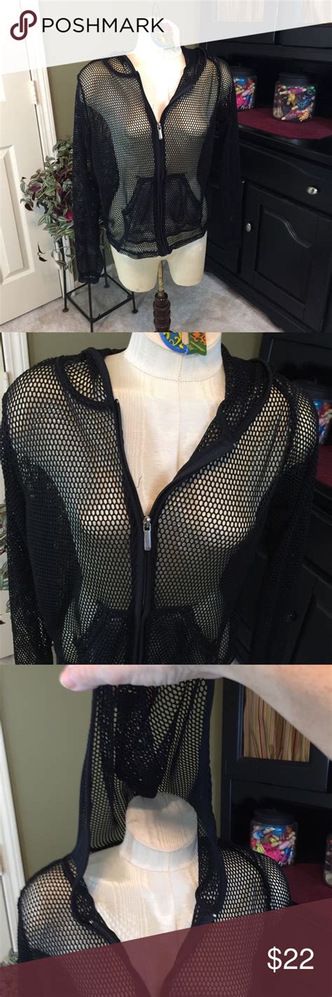 Catalina Mesh Swimsuit Cover Up Black Size M Tag Photo Swimsuit Cover