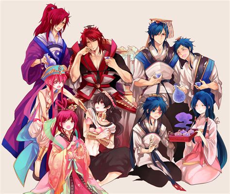 Ren Kougyoku Judal Ren Hakuryuu Ren Hakuei Ren Kouha And 4 More Magi The Labyrinth Of