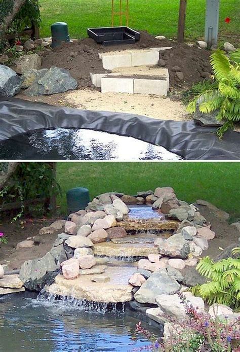 If you've been considering adding a water feature to your garden, but aren't sure where to start, the 18 diy backyard pond ideas below are creative examples of what you can achieve. 65+ Lovely Backyard Waterfall And Pond Landscaping Ideas