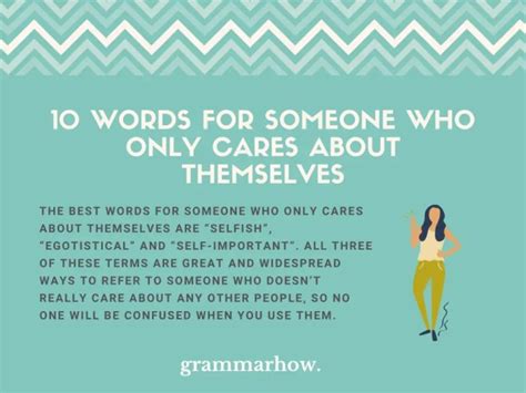 10 Words For Someone Who Only Cares About Themselves Trendradars