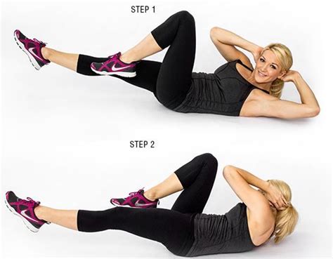 Modified Bicycle Crunch Exercise Pinterest Simple Ab Workout